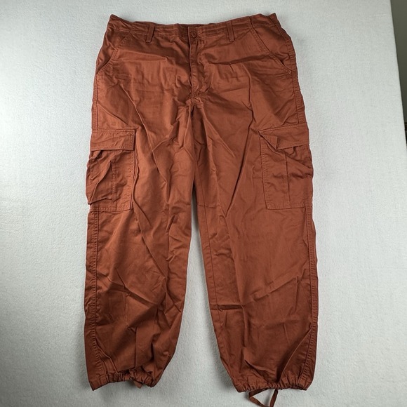 Levi's Women's High Rise Cotton 94 Baggy Jeans Rust Size 34x30 Cargo - Picture 2 of 10